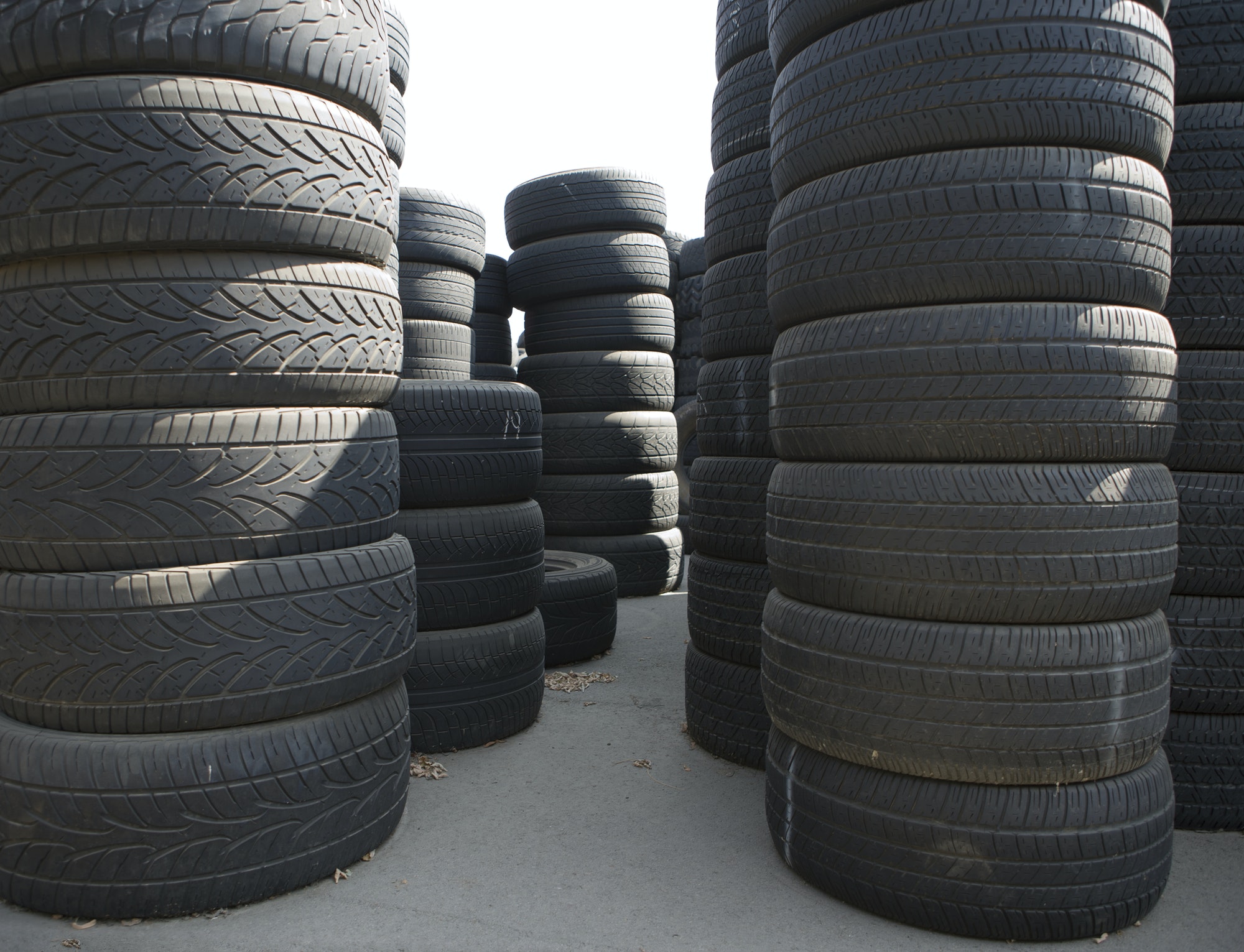 Stacks of Used Tires